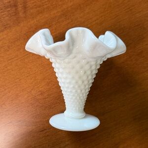 Fenton Hobnail Milk Glass Small Vase